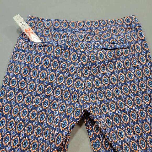 BeBop Blue Floral Pants Stretch Y2k Skinny Chino Zip Womens Pants Size 9 Juniors - Picture 5 of 13